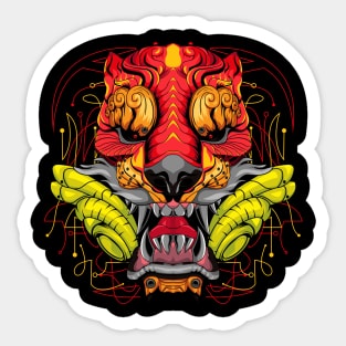 tiger lion face Sticker